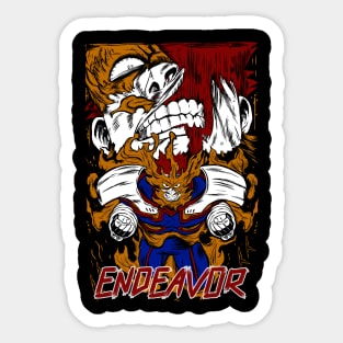 Endeavor Rage - My Hero Academia Sticker